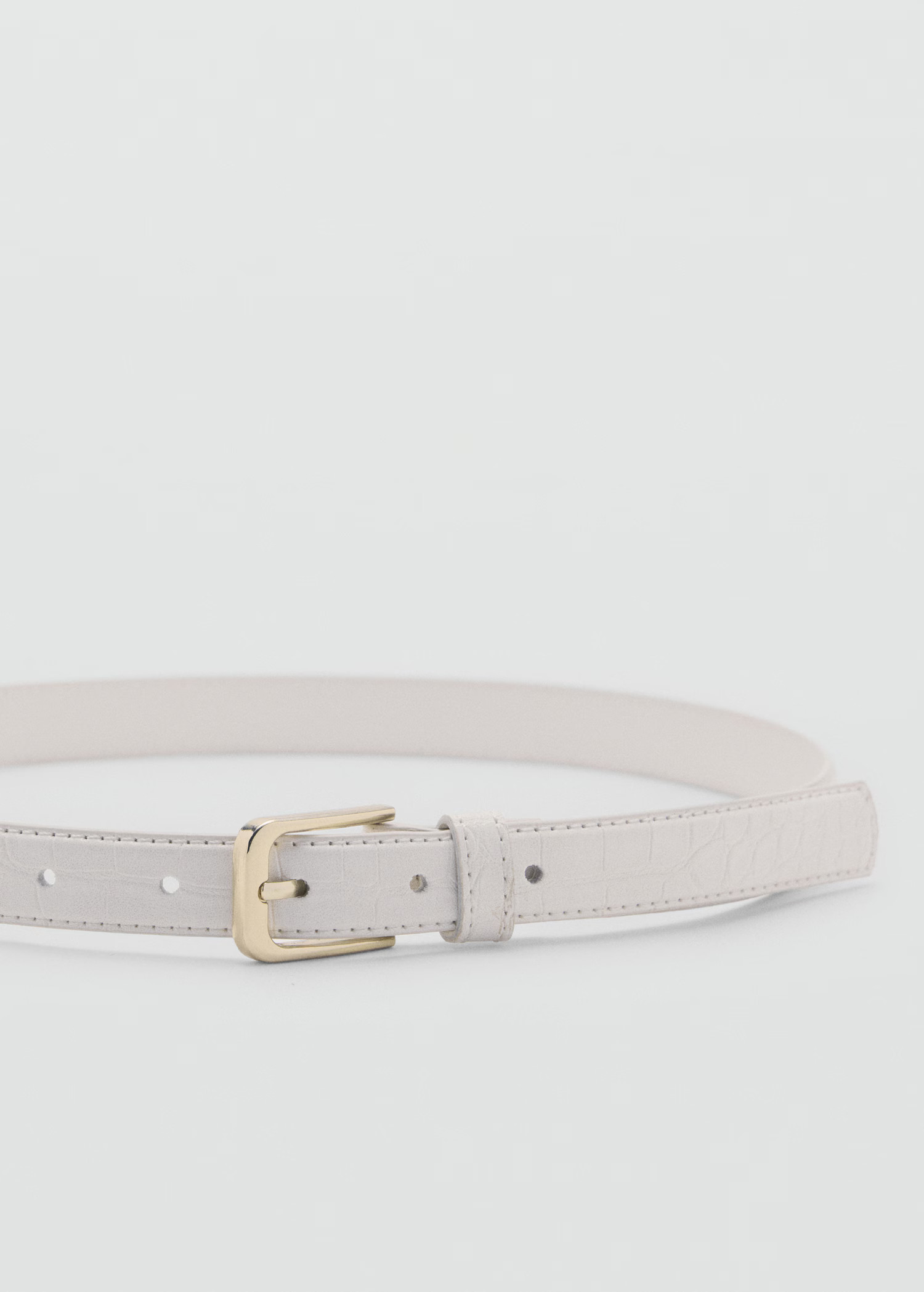 Fine croco leather-effect belt - Women | MANGO USA | Mango (US/MX/AU)