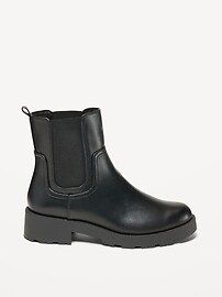 Faux-Leather Chelsea Boots for Women | Old Navy (US)