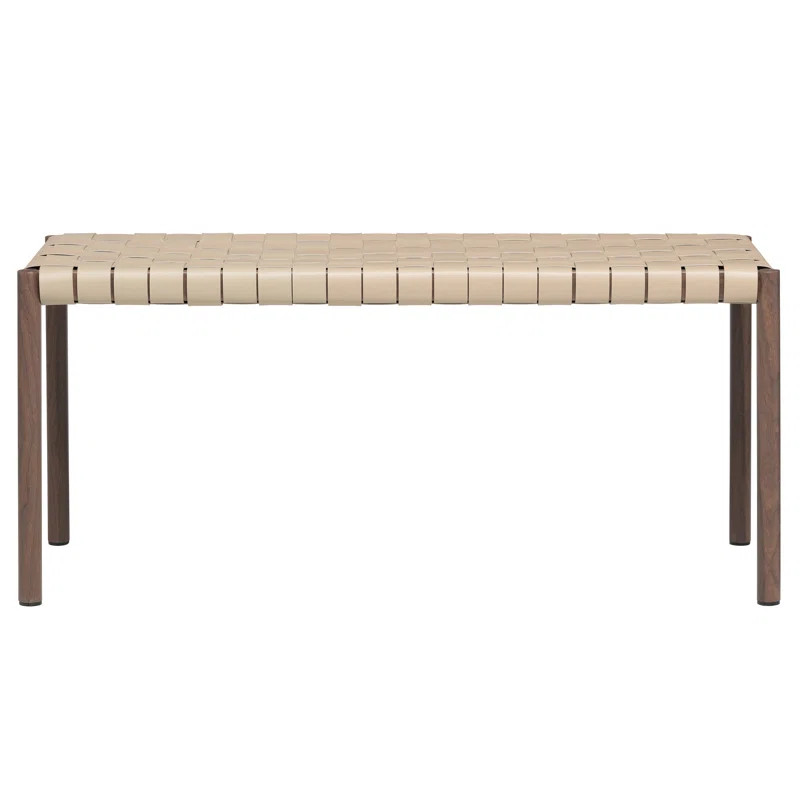 Fritz 40" Leather Weave Bench Accent Table | Wayfair North America