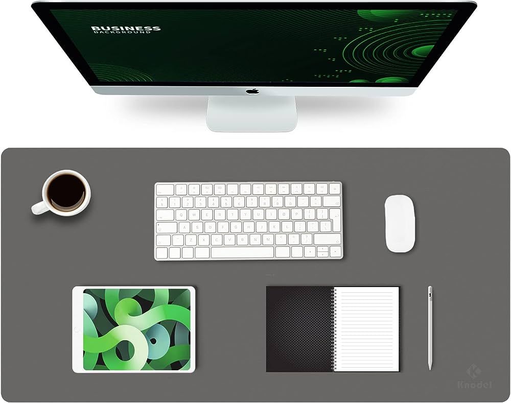 K KNODEL Desk Mat, Waterproof Leather Desk Mat for Desktop, Keyboard and Mouse, Desk Pad Protecto... | Amazon (US)