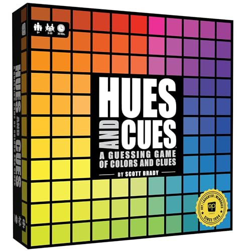 HUES and CUES - Vibrant Color Guessing Board Game for 3-10 Players Ages 8+, Connect Clues and Guess from 480 Color Squares | Amazon (US)