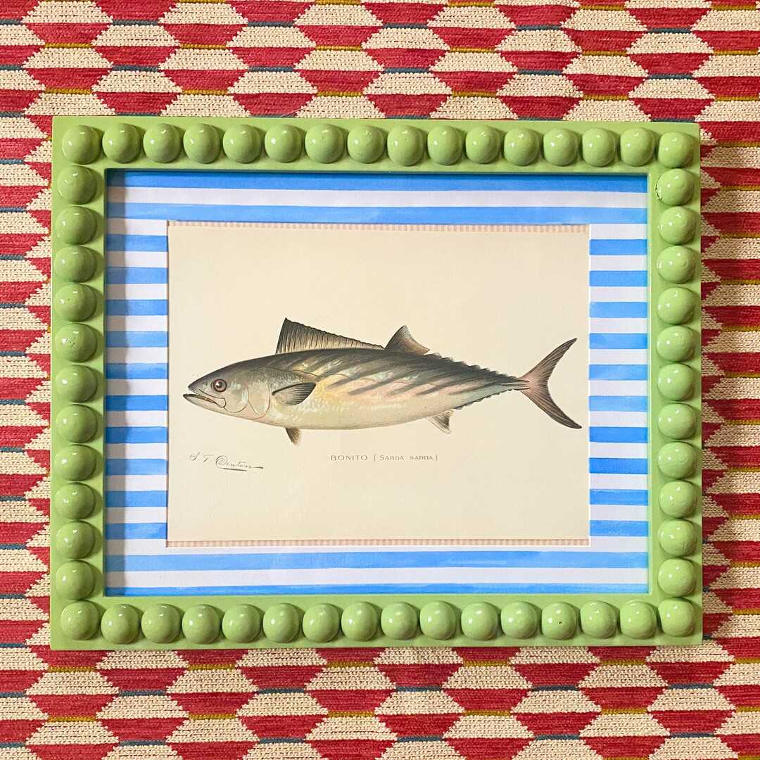Antique Fish Print, Denton, Bobbin Frame - Etsy | Etsy (US)