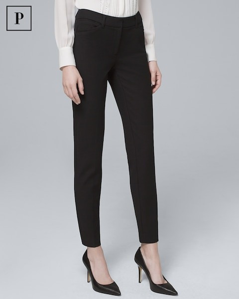 Women's Petite Comfort Stretch Slim Ankle Pants by White House Black Market, Black, Size 00 | White House Black Market