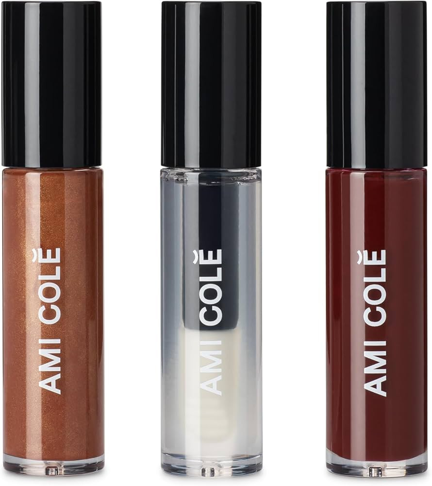 AMI COLÉ Hydrating Lip Treatment 3in1 multitasker for your lips (Holiday Lip Trio), tinted lip g... | Amazon (US)