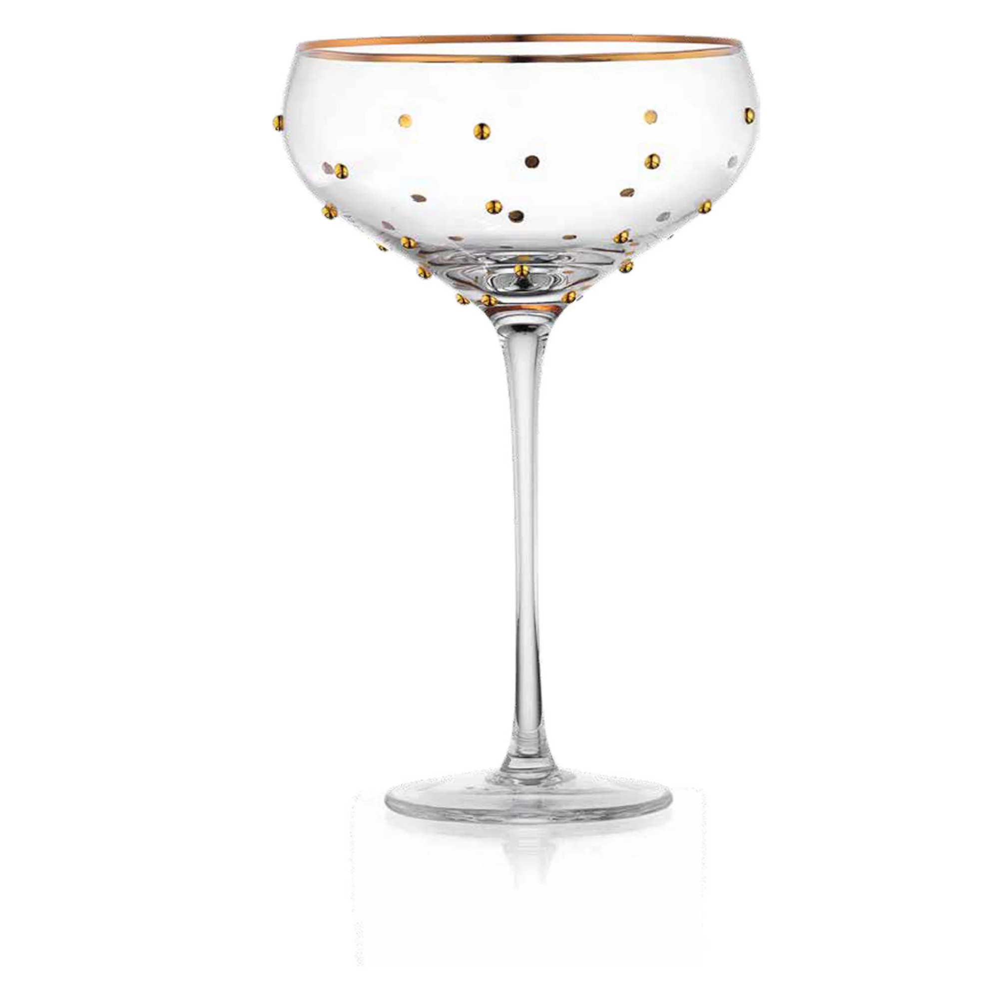 Home Essentials Gold Tone Dotted Coupe Glass | Kohl's