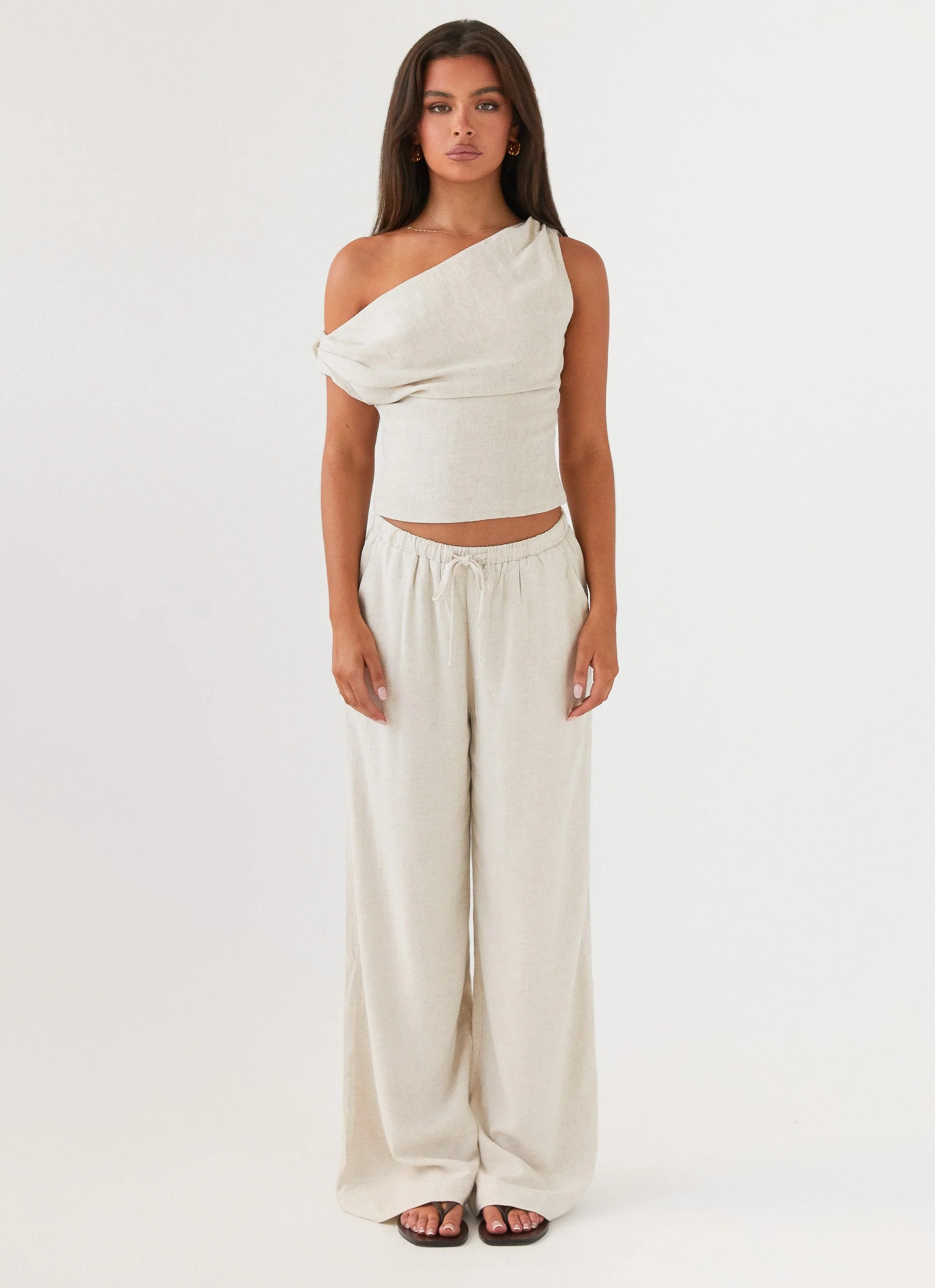 Fresh Face Linen Pants - Oatmeal | Peppermayo (Global)