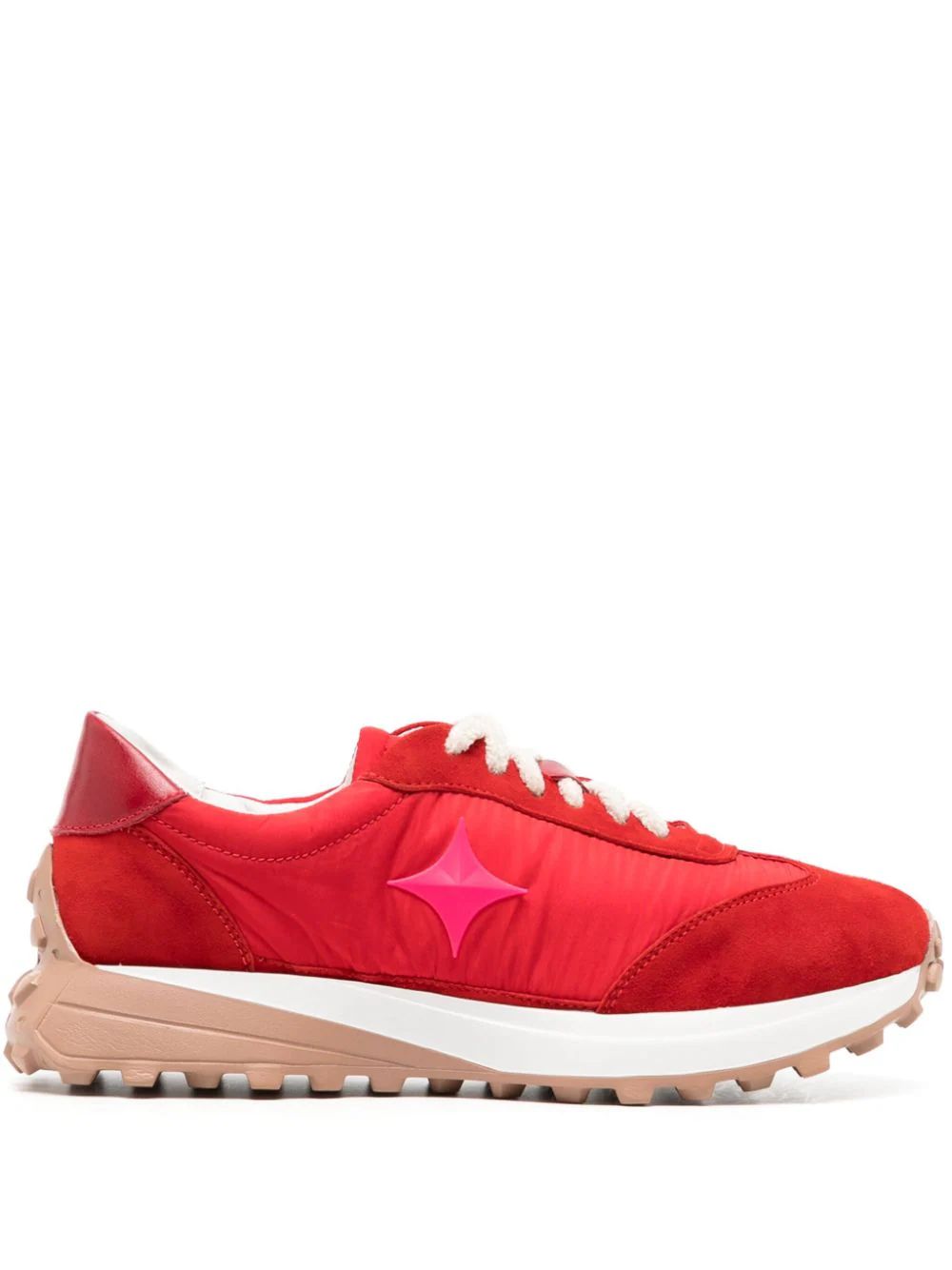 The DetailsMadison.MaisonStar suede-trimmed sneakersMade in ItalyHighlightsscarlet star patch det... | Farfetch Global