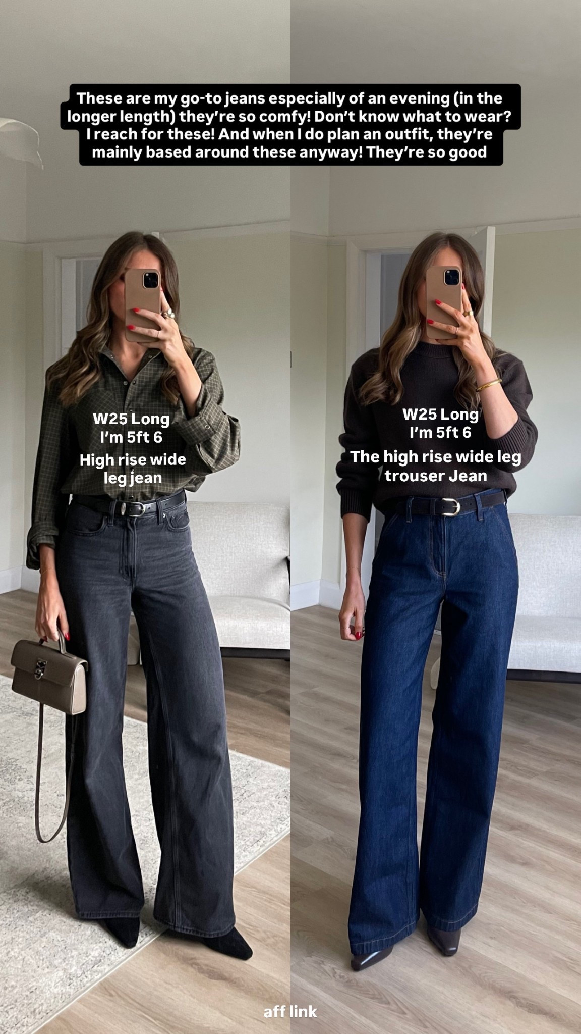 Abercrombie high rise wide leg Jean 