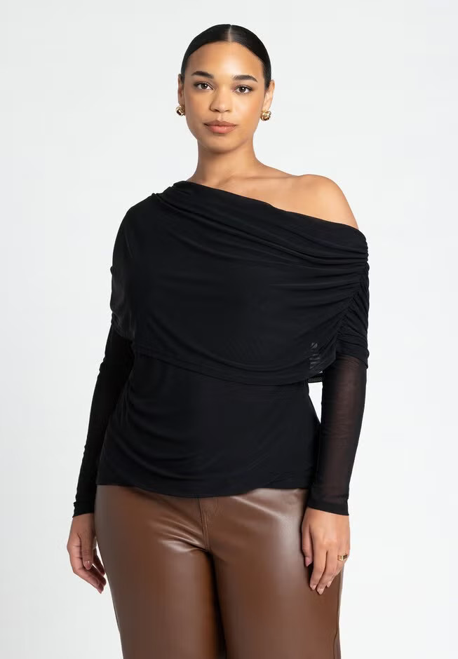 Foldover Drape Top | Eloquii