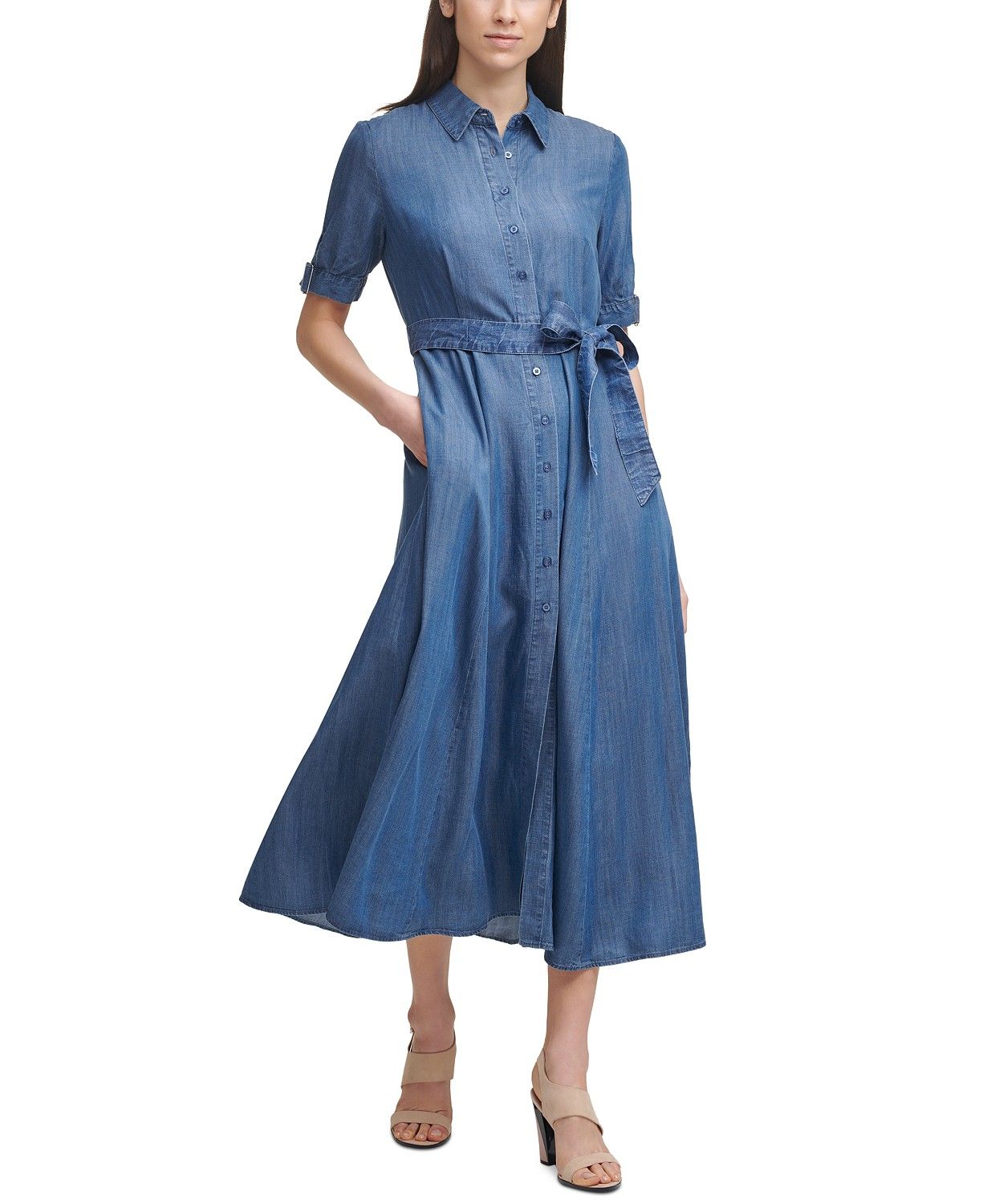 Calvin Klein Shirtdress & Reviews - Dresses - Women - Macy's | Macys (US)