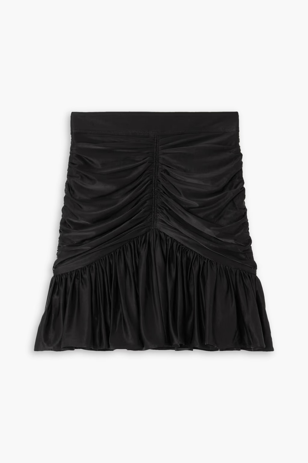Ruched glossed-jersey mini skirt | The Outnet (US and CA)