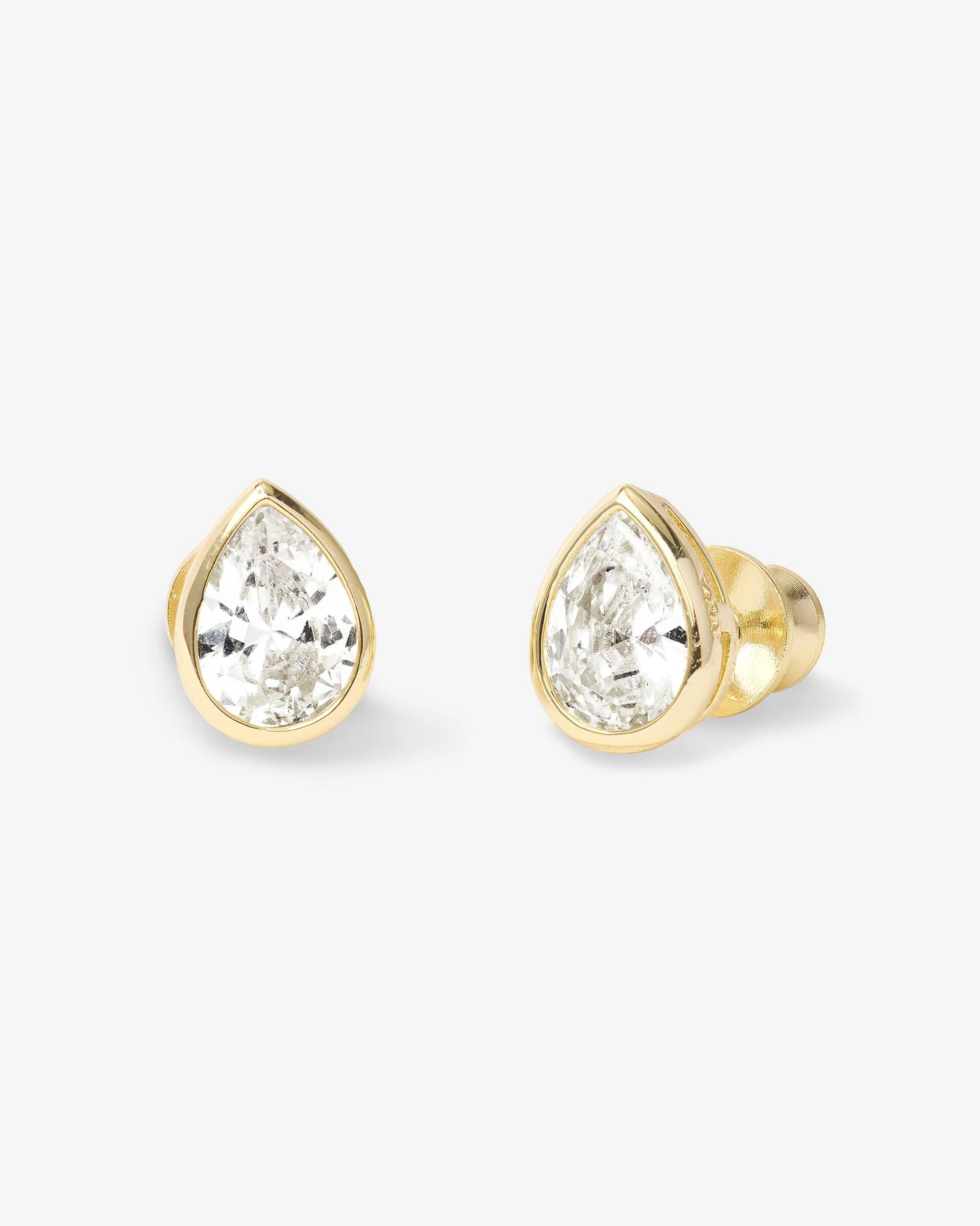 Isla 8mm Studs - Gold|White Diamondettes | Melinda Maria Jewelry