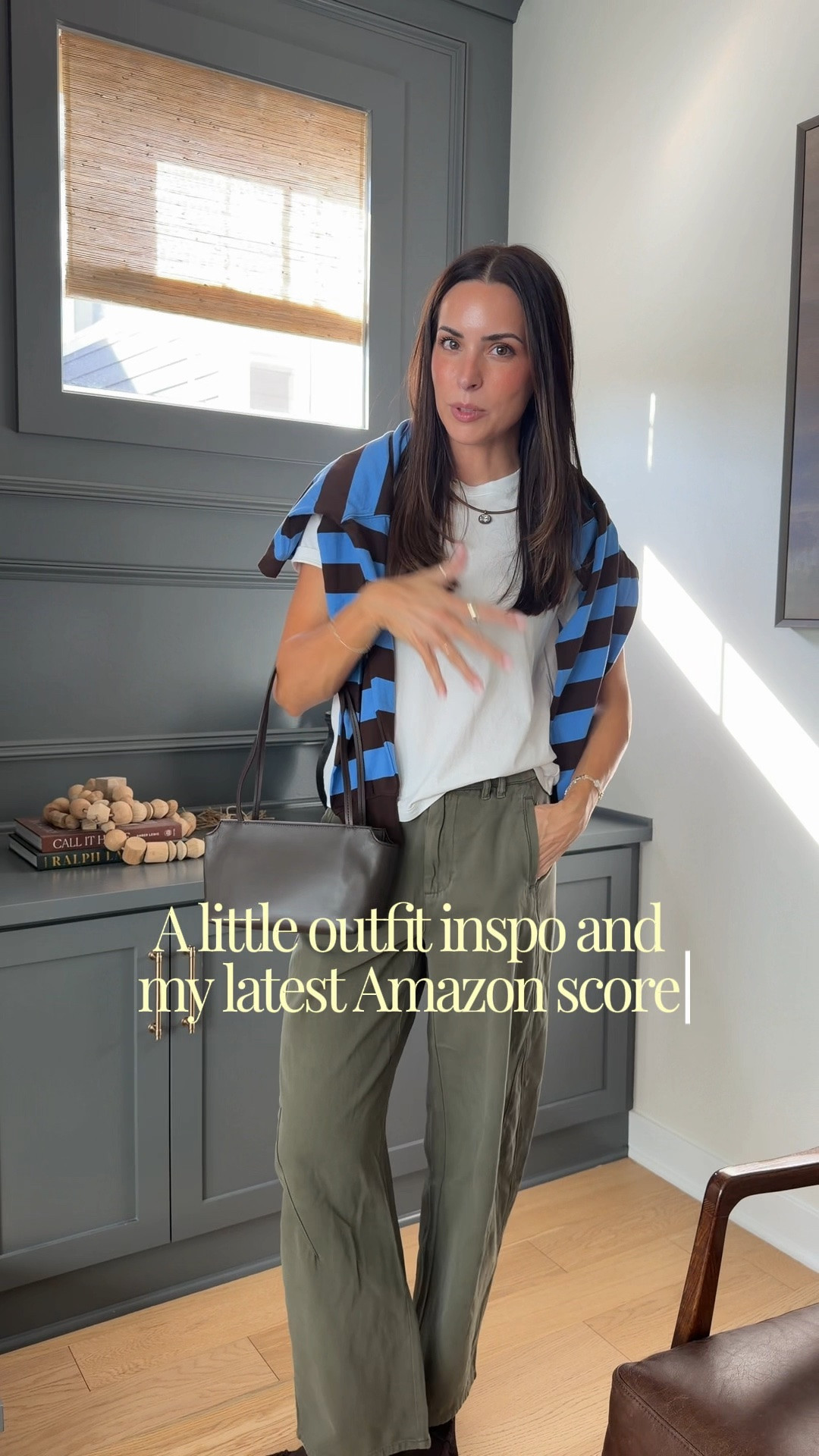 Wearing my true size S in the tee, true size 2 in pants and go true size in mules! Ordered a S in the striped long sleeve 

Outfit of the day / early fall outfits / barrel pants / army green pants / target fashion finds