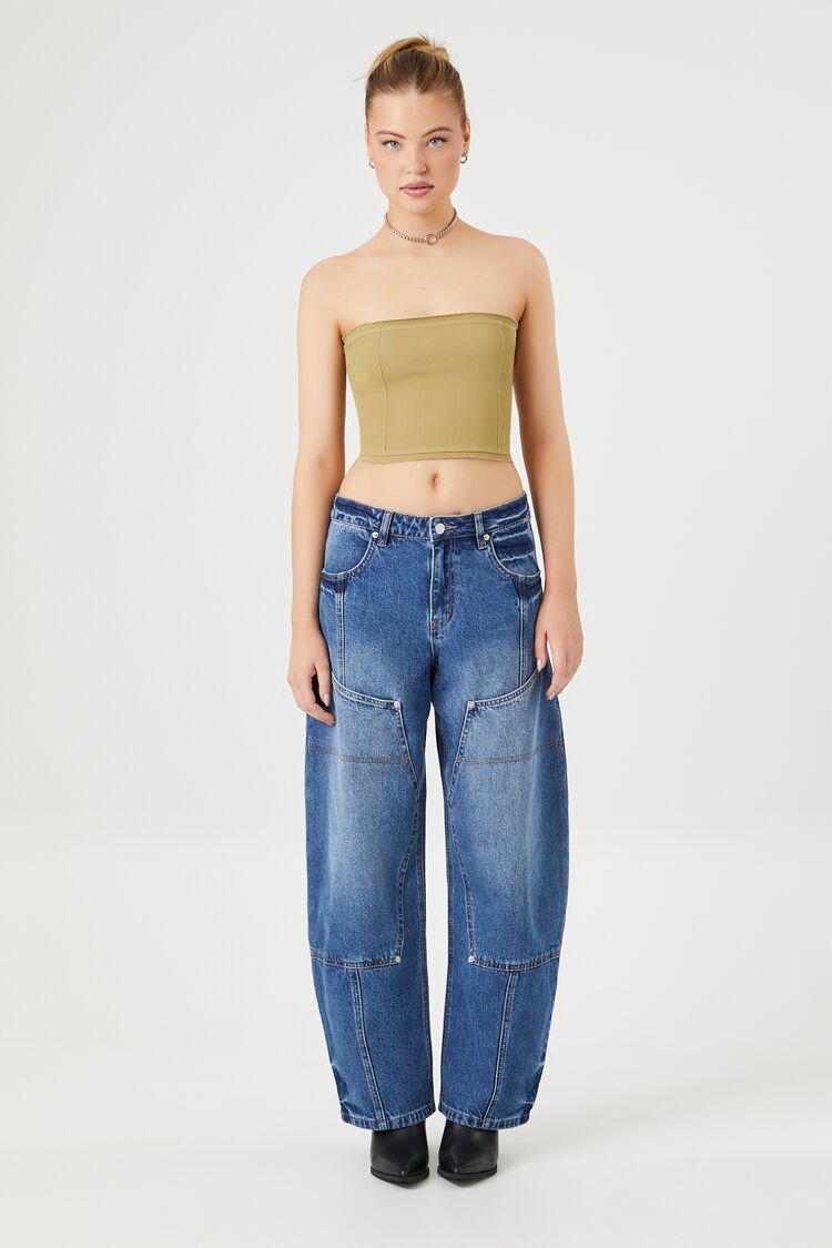 High-Rise Baggy Barrel Jeans | Forever 21