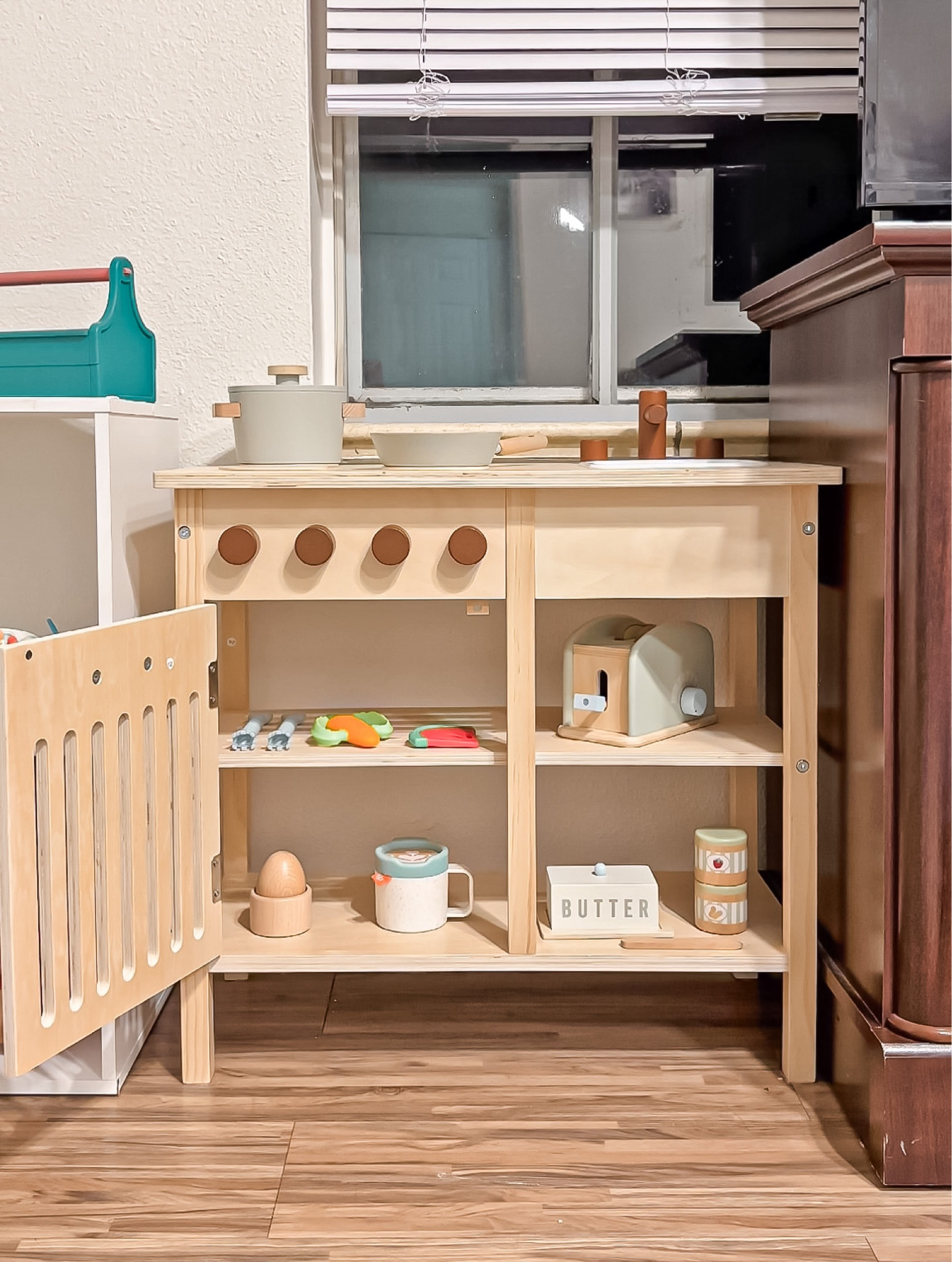 Toddler size wooden play kitchen 

#LTKhome #LTKbaby #LTKkids