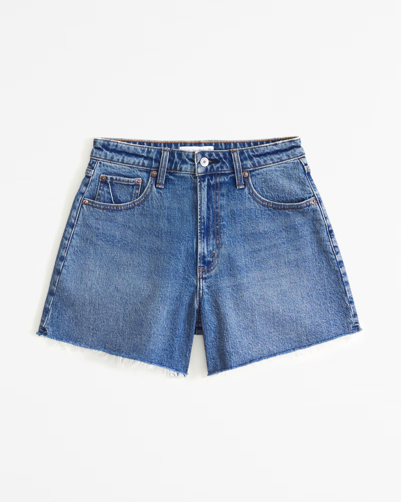 Women's Curve Love High Rise Dad Short | Women's Bottoms | Abercrombie.com | Abercrombie & Fitch (US)