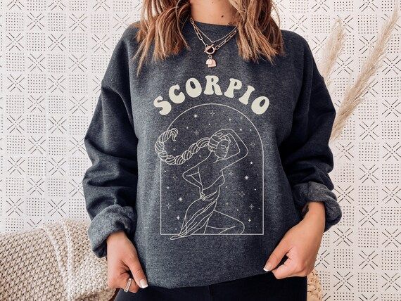 Scorpio Sweatshirt Scorpio Sweater Scorpio Zodiac Crewneck | Etsy | Etsy (US)