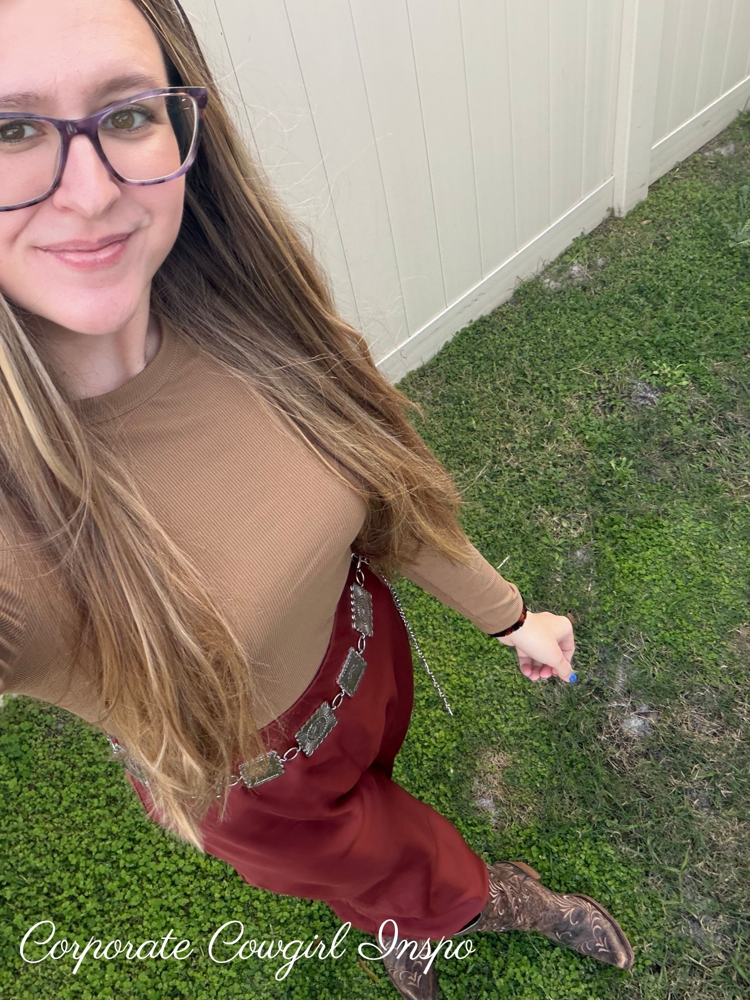 Western outfits in the workplace? Sign me up! I’m so onboard the Corporate Cowgirl trend. I get to mix elements of my upbringing with modern office wear😍 I’m wearing a Zara skirt but linked an Amazon dupe for cheaper. 💸

#LTKgrwm #LTKWorkwear #LTKootd