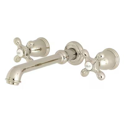 Kingston Brass English Country Polished Nickel 2-handle Wall-mount High-arc Bathroom Sink Faucet | Lowe's
