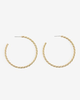 Classic Twist Large Hoop Earrings | Express