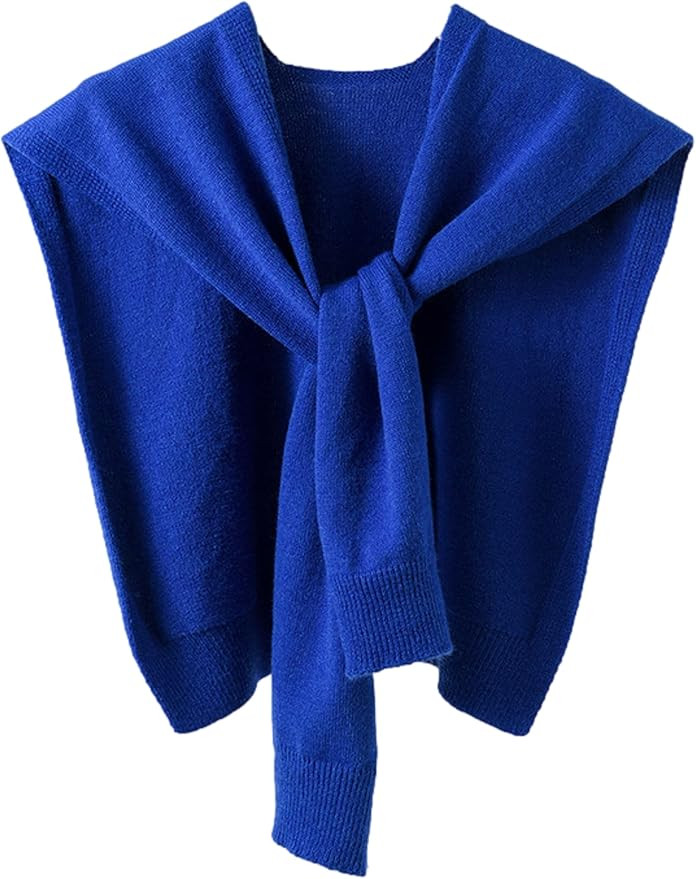 Women's Fashion Sweater Knitted Knotted Shawl Wraps Cape Tops Blouses | Amazon (US)