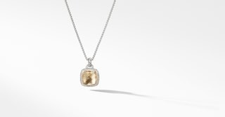 Albion® Pendant with Champagne Citrine, Diamonds and 18K Gold, 14mm | David Yurman