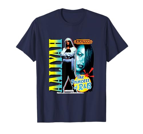 Ripple Junction x Aaliyah 90's Retro Gradient R&B Music Fan T-Shirt | Amazon (US)