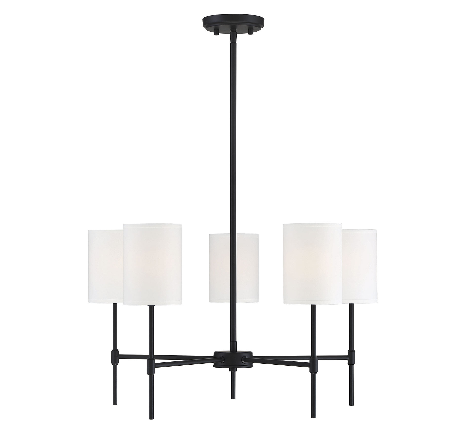 Trade Winds Lighting TW30072-MBK Leslie 5 Light Chandelier in Matte Black - Walmart.com | Walmart (US)
