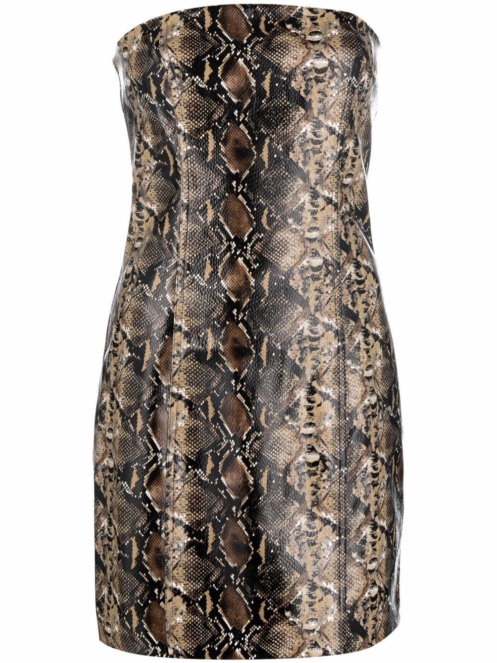 snakeskin-print effect dress | Farfetch Global