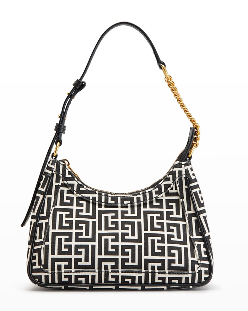Balmain B Army Monogram-Print Canvas Shoulder Bag | Neiman Marcus