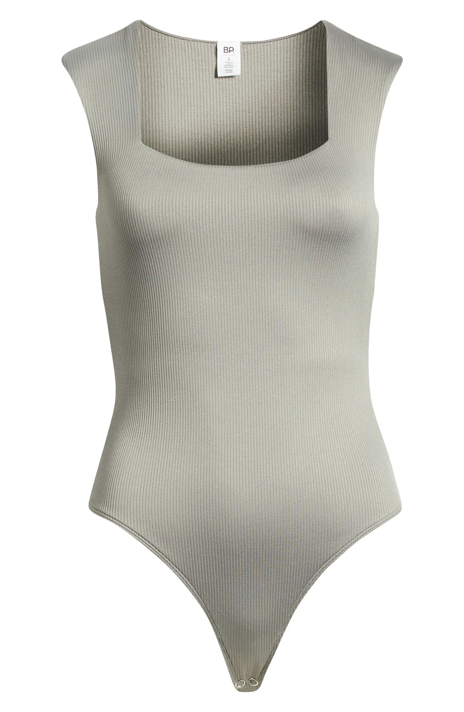 Butter Rib Square Neck Bodysuit | Nordstrom