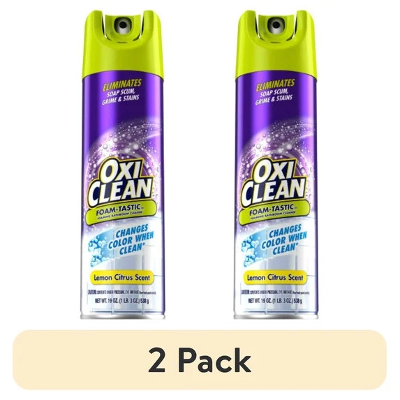 (2 pack) OxiClean Foam-Tastic™ Foaming Bathroom Cleaner (Formerly "KABOOM"), Citrus Scent, 19 o... | Walmart (US)
