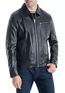Men's New Leather Hipster Jacket | Belk