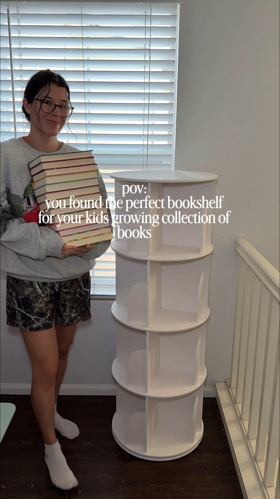 White Bookshelf | Rotating Bookcase | Amazon Finds | Bookshelf for Homeschool #bookshelf

#LTKmomlife #LTKHome