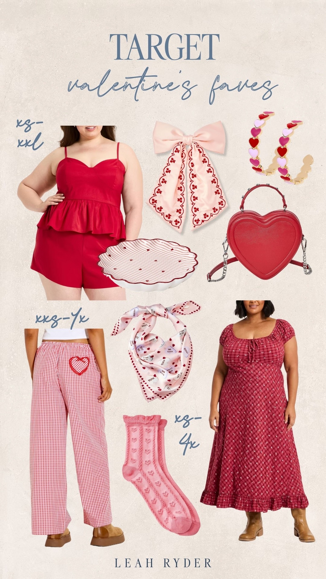 These Target Valentine’s Day favorites include festive outfits, accessories, and cozy finds in inclusive sizing. From heart-print pajamas and romantic dresses to statement earrings and Valentine’s accessories, this edit covers casual to dressy looks. These pieces are perfect for Valentine’s Day outfits, Galentine’s plans, or staying cozy at home. A budget-friendly Target Valentine’s collection with styles available from XS to 4X.

#LTKPlusSize #LTKSeasonal #LTKValentine