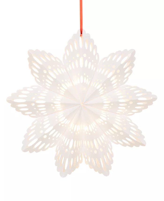 Holiday Lane Northern Holiday Paper Star with LED Wall Hanging Decoration, Created for Macy's & R... | Macys (US)