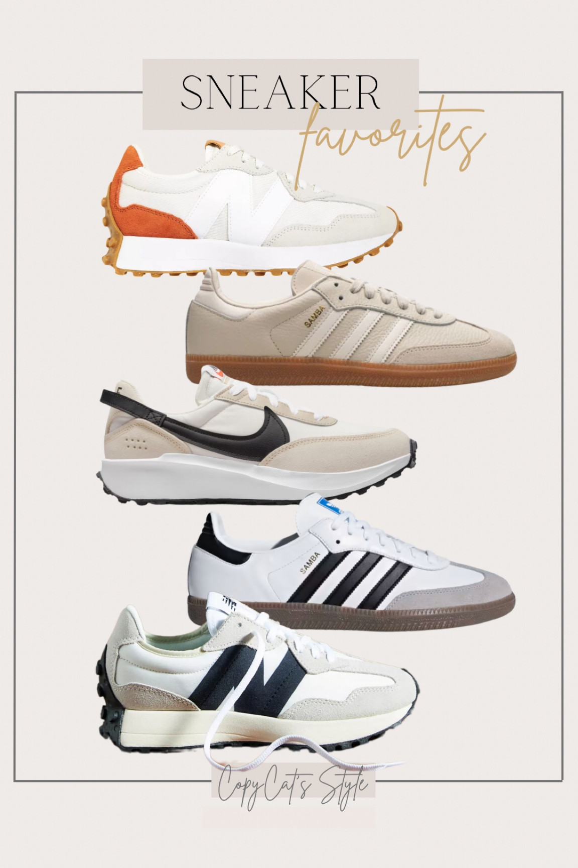 Most worn and loved sneakers I own, favorite neutral sneakers, Nike sneakers, new balance sneakers, adidas samba originals

#LTKfitness #LTKshoecrush #LTKfindsunder100