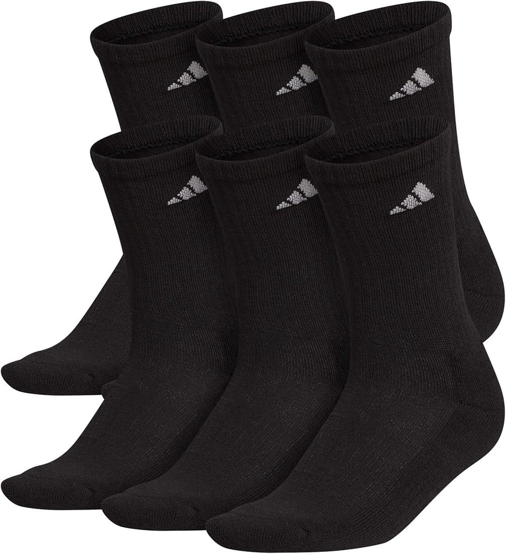 adidas Women's Athletic Cushioned Crew Socks With Arch Compression (6-Pair) | Amazon (US)