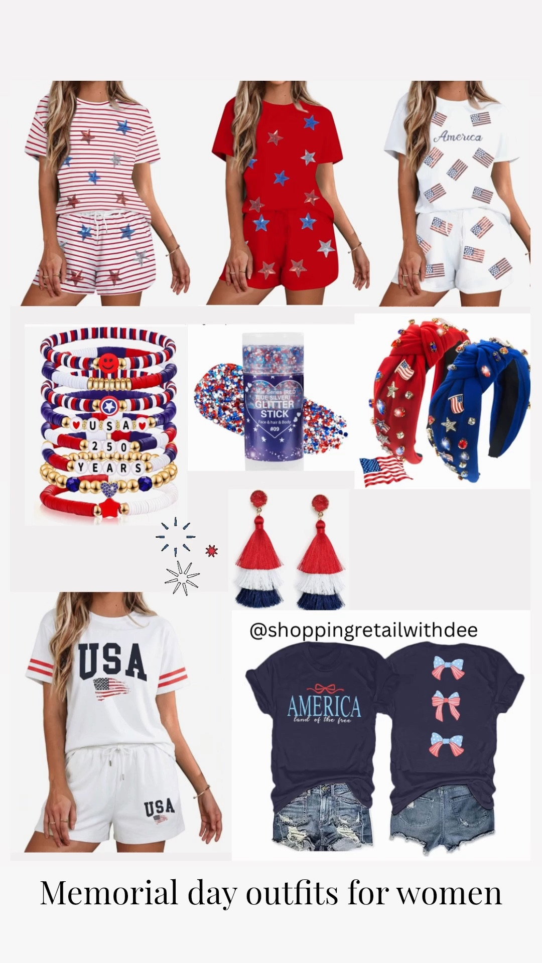 Memorial Day outfit ideas for women 🇺🇸✨ patriotic looks that are cute, festive, and affordable! From red white and blue outfits to casual summer style you can wear all season long ❤️ perfect for BBQs, lake days, and 4th of July outfits too #memorialdayoutfit #patrioticstyle #redwhiteandblue #summeroutfits  #affordablefashion #americanstyle #outfitideas #summerstyle #womenfashion #ltksummer #holidayoutfit #4thofjulyoutfit