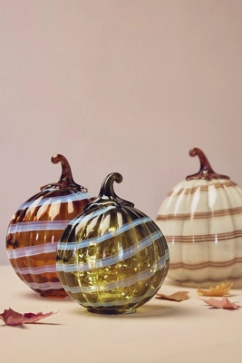 Swirl Decorative Glass Pumpkin | Anthropologie (US)