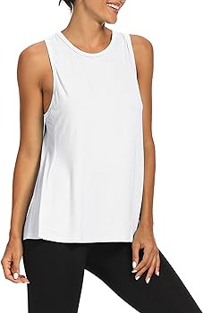 Bestisun Workout Tops Open Back Shirts Gym Workout Clothes Tie Back Musle Tank for Women | Amazon (US)