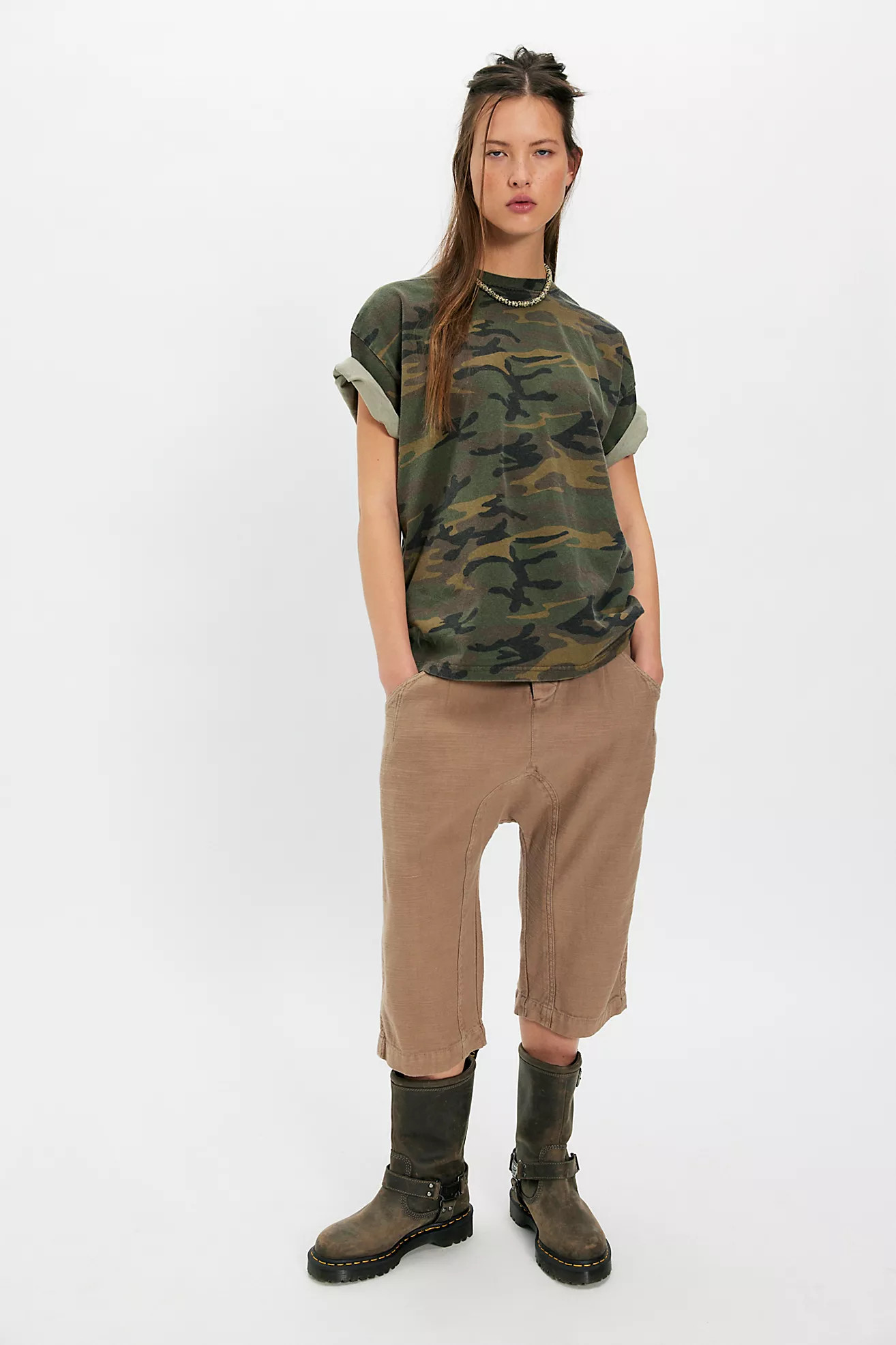 Ragabond Vintage Wash Camo Tee | Free People (Global - UK&FR Excluded)