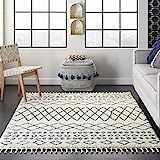 Nourison Moroccan Style Shag 4'x7' White Area Rug, 3'11" x 6'7 | Amazon (US)