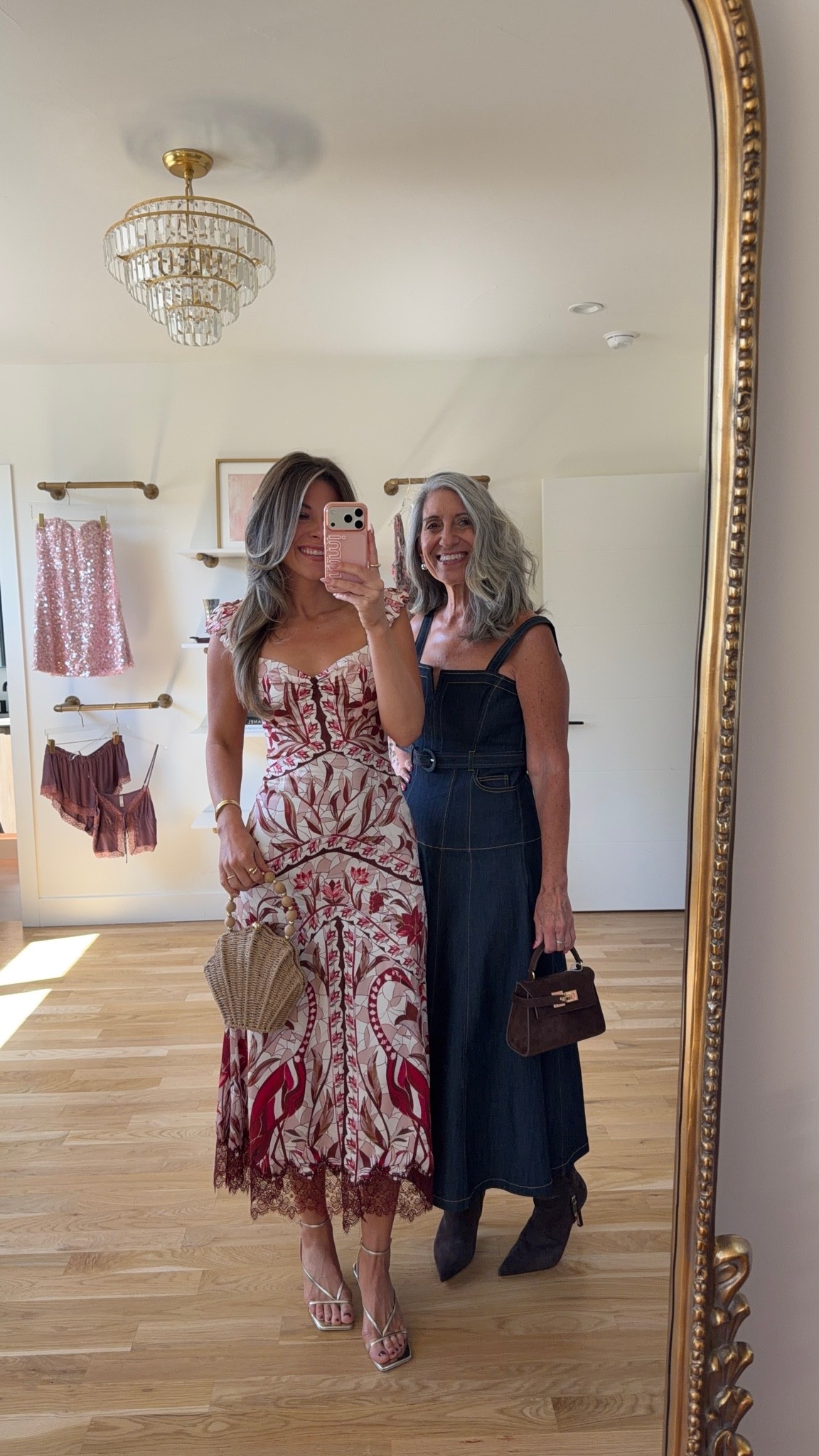 nordstrom anniversary sale summer to fall red and pink botanical print with a scalloped lace hem midi, denim midi wide straps and a belted waist dresses ✨

i'm 5'4" and typically wear a small/2 
• red & white dress: xs

mom is 5'4" and typically wears a medium/6


fall outfits, fall dresses, autumn outfits, sweater dresses, midi dresses, long sleeve dresses, casual outfits, thanksgiving outfits, family photo outfits, date night outfits, work outfits, fall fashion, autumn fashion, cozy outfits, transitional outfits, neutral outfits, everyday outfits, weekend outfits, women’s fashion, affordable dresses, skort outfits, athletic skorts, casual skort outfits, summer skort outfits, amazon skorts, everyday skort outfits, mom & me outfits, mom & me dresses, matching outfits, mother daughter outfits, family photo outfits

#LTKSaleAlert #LTKSeasonal #LTKootd