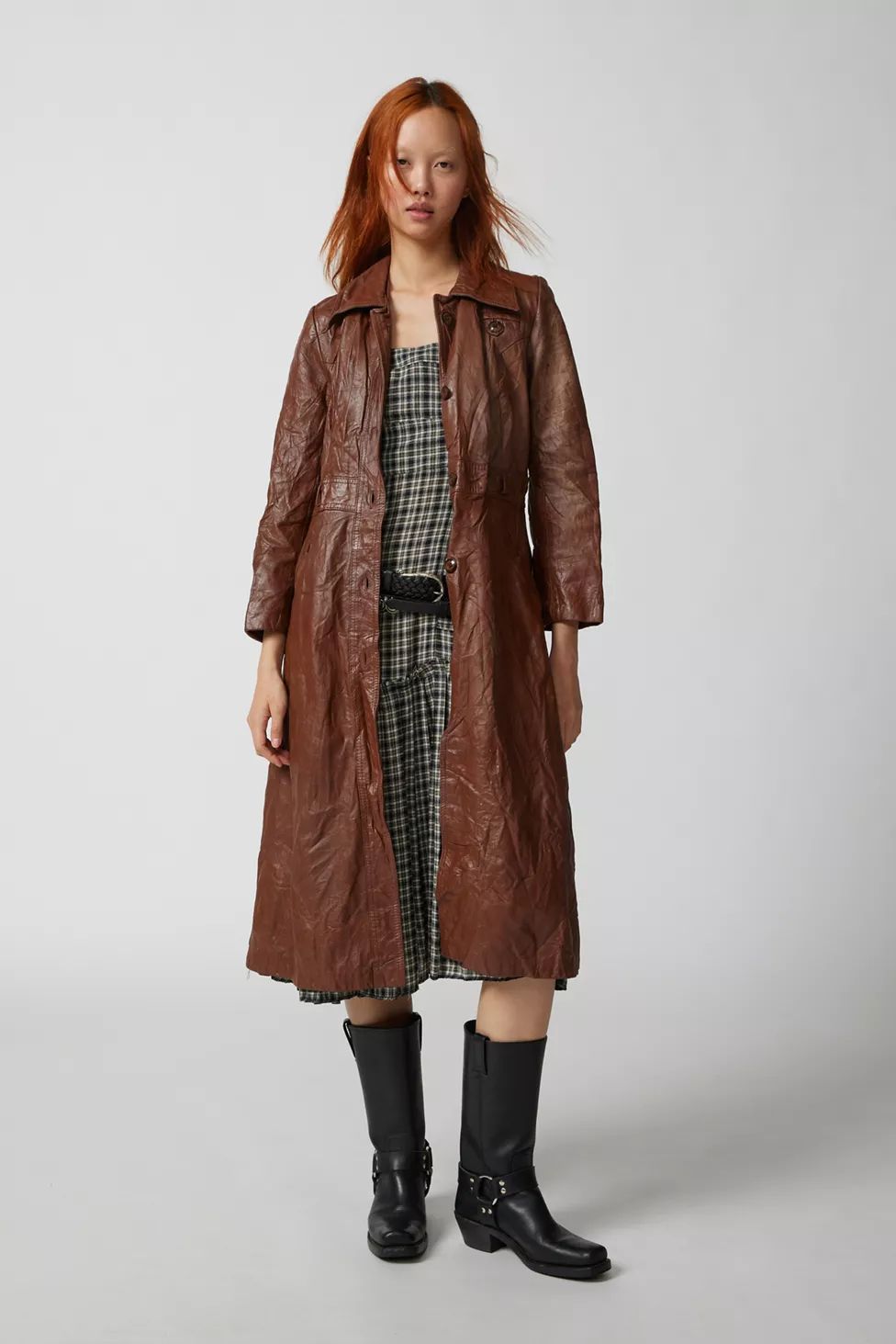 Urban Renewal Vintage Leather Trench Jacket | Urban Outfitters (US and RoW)