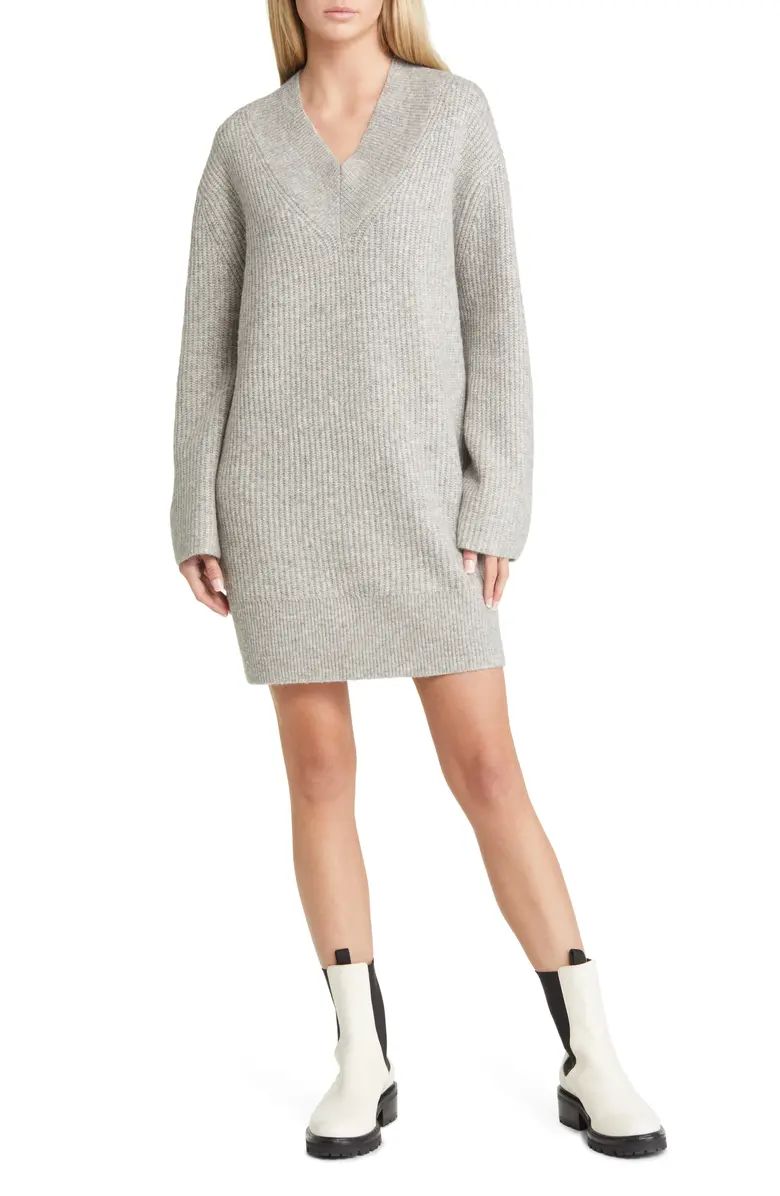 Topshop Long Sleeve Rib Sweater Dress | Nordstrom | Nordstrom