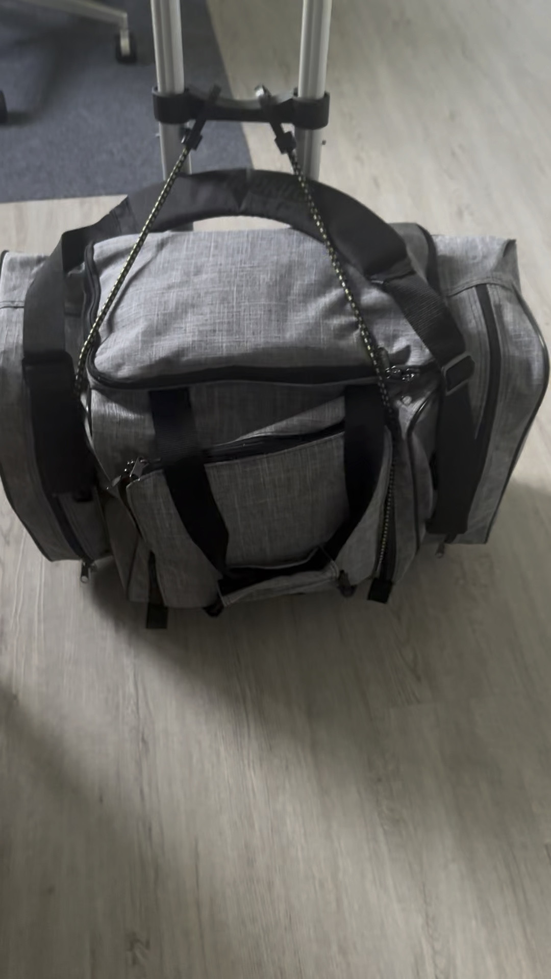 Does your job require you to bring lots of equipment? This is a life savor! I can attach my work bag to the luggage dolly & makes life so much easier & saves my back 😂🤍 #amazonfind #nurse #nursepractitioner #patientcare #work #healthcareworker 

#LTKworkwear #LTKunder50 #LTKFind