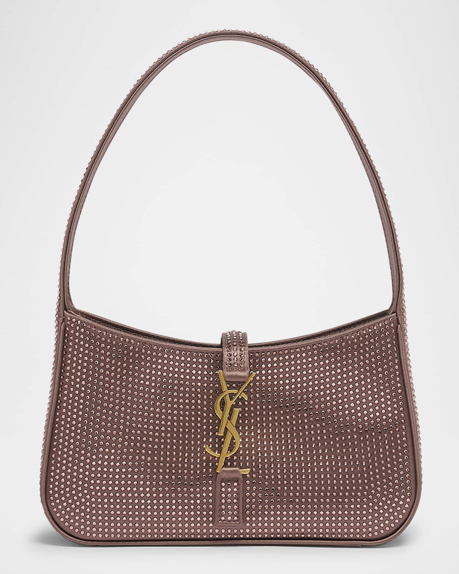 Saint Laurent Le 5 A 7 Mini Shoulder Bag in Strass Satin | Neiman Marcus