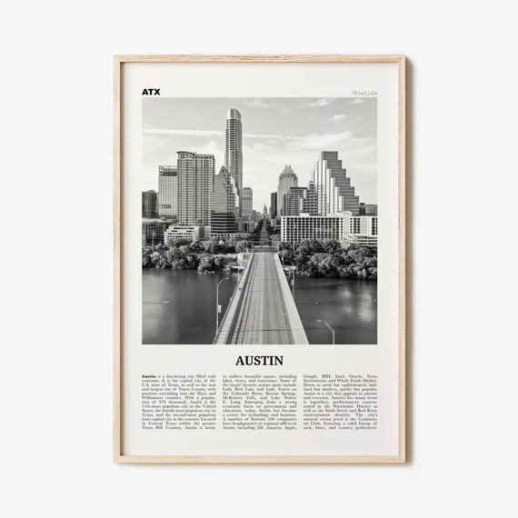 Austin Print Black and White Bridge, Austin Wall Art, Austin Poster, Austin Photo, Austin Decor, ... | Etsy (US)