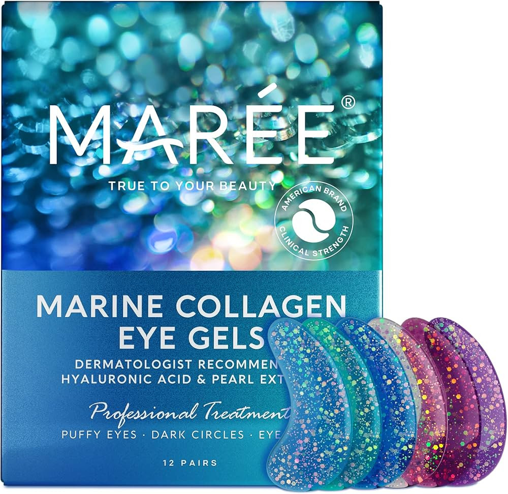 MAREE Eye Gel Pads - Under Eye Wrinkle Patches for Puffy Eyes and Dark Circles with Natural Marin... | Amazon (US)